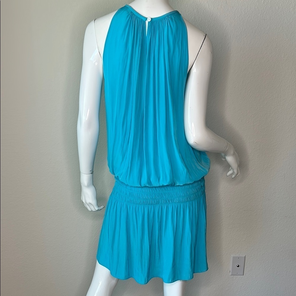 Ramy Brook Summer Sleeveless Turquoise Mini Dress size M - Picture 5 of 10